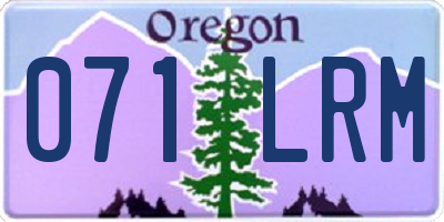 OR license plate 071LRM