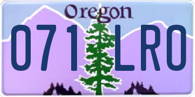 OR license plate 071LRO