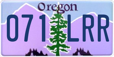 OR license plate 071LRR