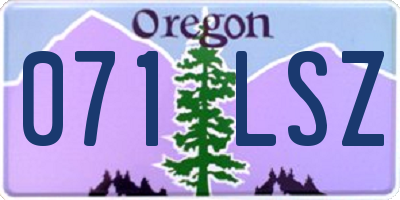 OR license plate 071LSZ