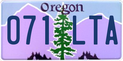 OR license plate 071LTA