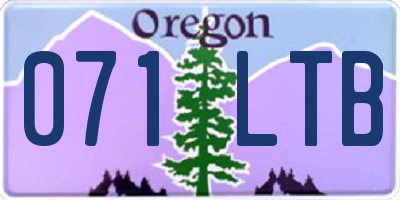 OR license plate 071LTB