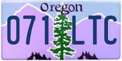 OR license plate 071LTC