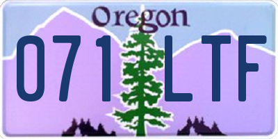 OR license plate 071LTF