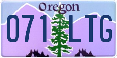 OR license plate 071LTG
