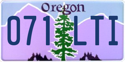 OR license plate 071LTI