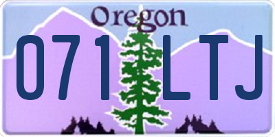 OR license plate 071LTJ