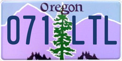 OR license plate 071LTL
