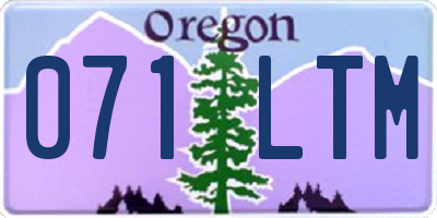 OR license plate 071LTM
