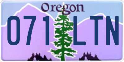 OR license plate 071LTN