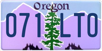 OR license plate 071LTO
