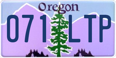 OR license plate 071LTP
