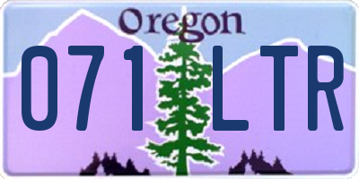 OR license plate 071LTR