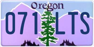 OR license plate 071LTS
