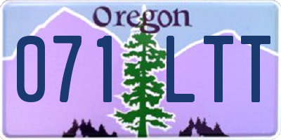 OR license plate 071LTT
