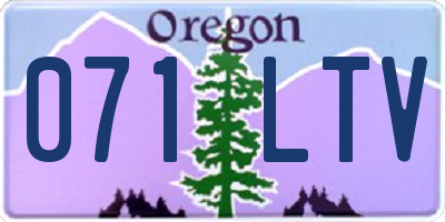 OR license plate 071LTV