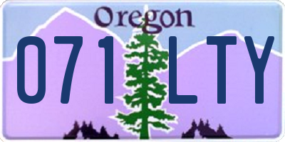 OR license plate 071LTY