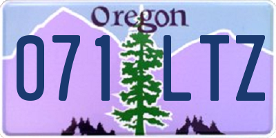 OR license plate 071LTZ