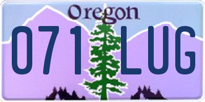 OR license plate 071LUG