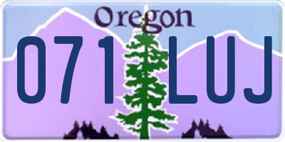 OR license plate 071LUJ