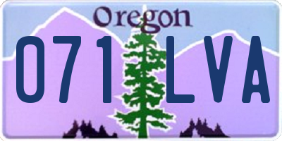 OR license plate 071LVA