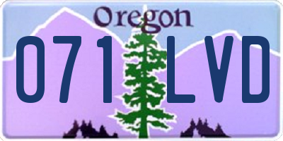 OR license plate 071LVD