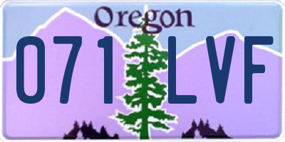 OR license plate 071LVF