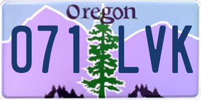 OR license plate 071LVK