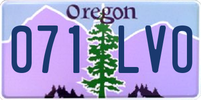 OR license plate 071LVO