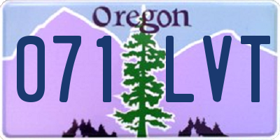 OR license plate 071LVT