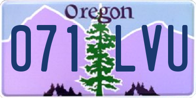 OR license plate 071LVU
