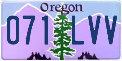 OR license plate 071LVV