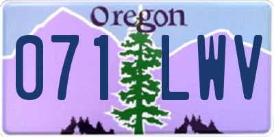 OR license plate 071LWV