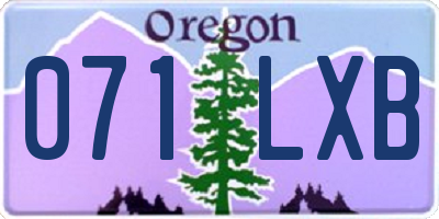 OR license plate 071LXB