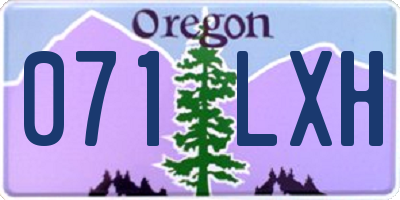 OR license plate 071LXH