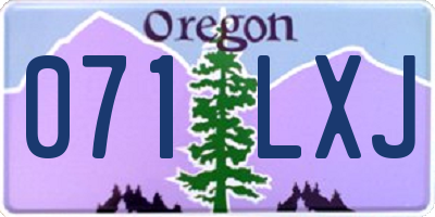 OR license plate 071LXJ