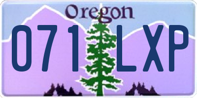 OR license plate 071LXP