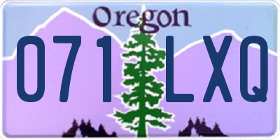 OR license plate 071LXQ