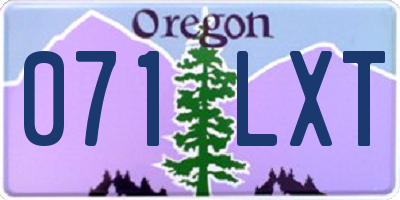 OR license plate 071LXT
