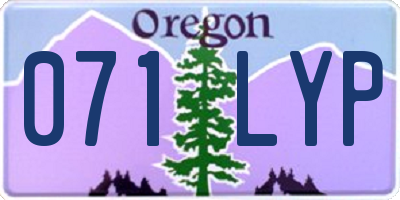 OR license plate 071LYP
