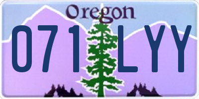 OR license plate 071LYY