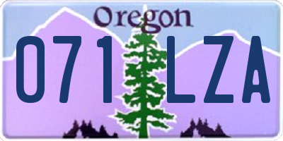 OR license plate 071LZA