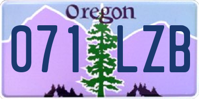 OR license plate 071LZB