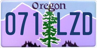 OR license plate 071LZD