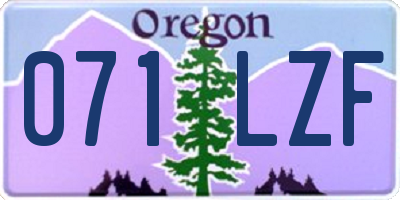 OR license plate 071LZF