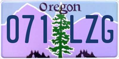 OR license plate 071LZG