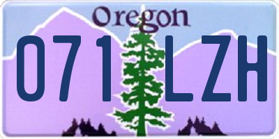 OR license plate 071LZH