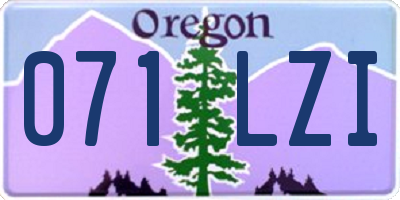 OR license plate 071LZI