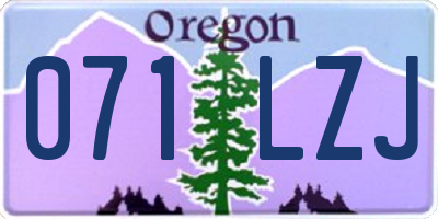 OR license plate 071LZJ