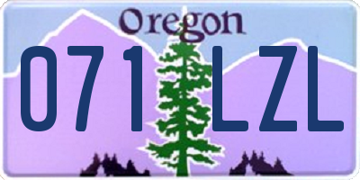 OR license plate 071LZL
